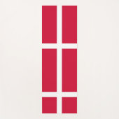 デンマーク国旗を掲げた愛国的なヨガマット ヨガマット (正面)