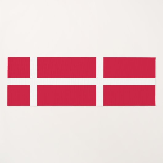 デンマーク国旗を掲げた愛国的なヨガマット ヨガマット (正面(横))