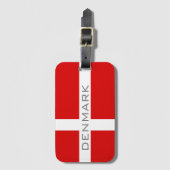 デンマーク国旗カスタムの旅行荷物 ラゲッジタグ (正面縦)