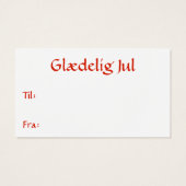 デンマーク国旗ギフトタグ (裏面)