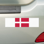 デンマーク国旗デンマーク愛国心 バンパーステッカー (車上)