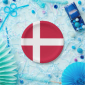 デンマーク国旗デンマーク愛国心 ペーパープレート (パーティー)