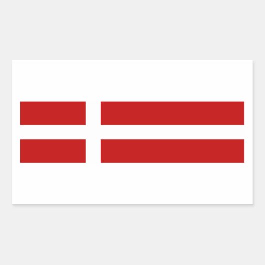 デンマーク国旗バンパー 長方形シール (正面)