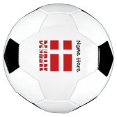 デンマーク国旗パーソナライズされた サッカーボール (回転)