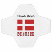 デンマーク国旗パーソナライズされた サッカーボール (フラット)