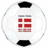 デンマーク国旗パーソナライズされた サッカーボール (正面)