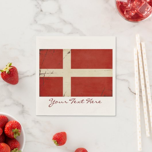 デンマーク国旗パーティーナプキンス スタンダードカクテルナプキン (インサイチュ)