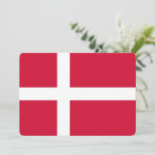 デンマーク国旗付きの愛国的な招待状 招待状 (スタンド正面)