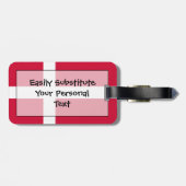 デンマーク国旗簡単ID個人 ラゲッジタグ (裏面横)