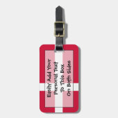 デンマーク国旗簡単ID個人 ラゲッジタグ (正面縦)