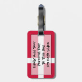 デンマーク国旗簡単ID個人 ラゲッジタグ (裏面縦)