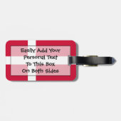 デンマーク国旗簡単ID個人 ラゲッジタグ (裏面横)