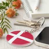 デンマーク国旗 キーホルダー (正面右)