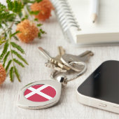 デンマーク国旗 キーホルダー (側面)