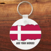 デンマーク国旗 キーホルダー (正面)