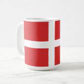 デンマーク国旗 コーヒーマグカップ (正面左)