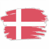 デンマーク国旗 シール (正面)