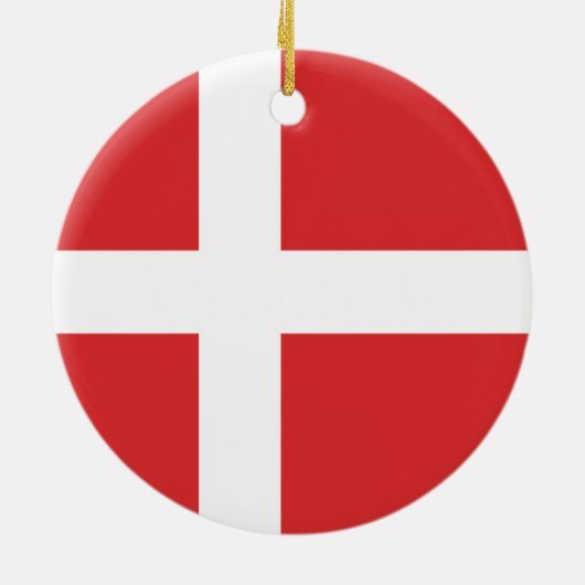 デンマーク国旗 セラミックオーナメント (裏面)