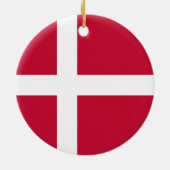 デンマーク国旗 セラミックオーナメント (裏面)