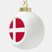 デンマーク国旗 セラミックボールオーナメント (右)