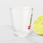 デンマーク国旗&デンマークの国の愛国者/スポーツ ショットグラス (左)