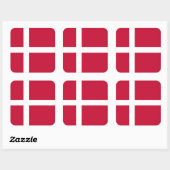 デンマーク国旗、デンマーク国旗 スクエアシール (シート)