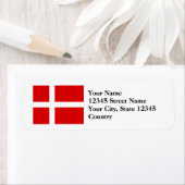 デンマーク国旗:デンマーク差出人住所ラベル ラベル (インサイチュ)