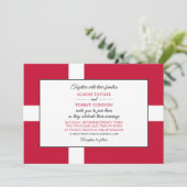 デンマーク国旗、デンマーク結婚国旗 招待状 (スタンド正面)