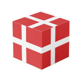 デンマーク国旗 フォトキューブ (裏面アングル)