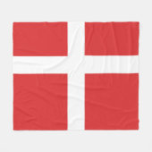 デンマーク国旗 フリースブランケット (正面(横))