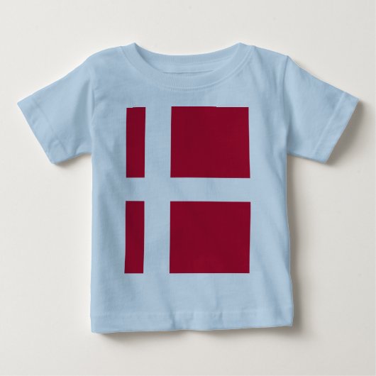 デンマーク国旗 ベビーTシャツ (正面)