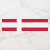 デンマーク国旗 ペットボトルラベル (シングルラベル)