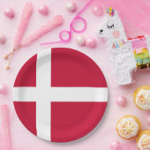 デンマーク国旗 ペーパープレート (パーティー)