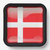 デンマーク国旗 ペーパープレート (正面)