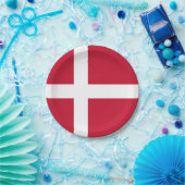 デンマーク国旗 ペーパープレート (パーティー)