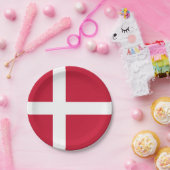 デンマーク国旗 ペーパープレート (パーティー)
