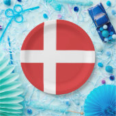 デンマーク国旗 ペーパープレート (パーティー)