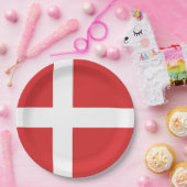デンマーク国旗 ペーパープレート (パーティー)