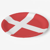 デンマーク国旗 ペーパープレート (アングル)