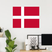 デンマーク国旗 ポスター (ホームオフィス)