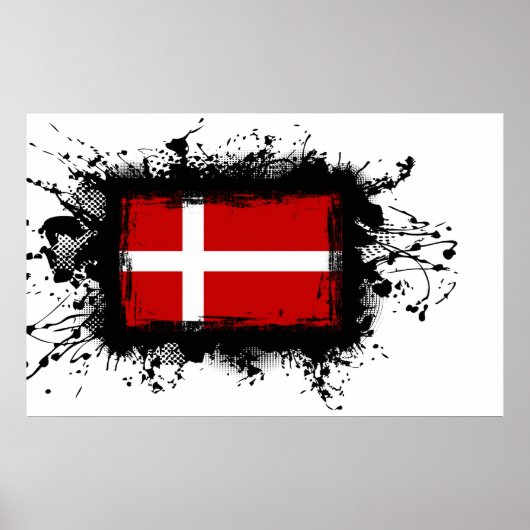 デンマーク国旗 ポスター (正面)