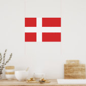 デンマーク国旗 ポスター (キッチン)