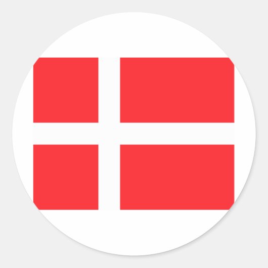 デンマーク国旗 ラウンドシール (正面)