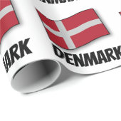 デンマーク国旗、ラベル ラッピングペーパー (ロールコーナー)