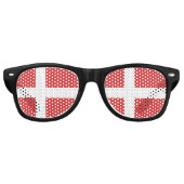 デンマーク国旗 レトロサングラス (正面)