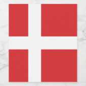 デンマーク国旗 ワインラベル (シングルラベル)