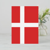 デンマーク国旗 箔招待状 (立ち正面)