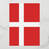 デンマーク国旗 箔招待状 (裏面)