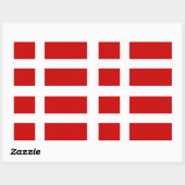 デンマーク国旗 長方形シール (シート)