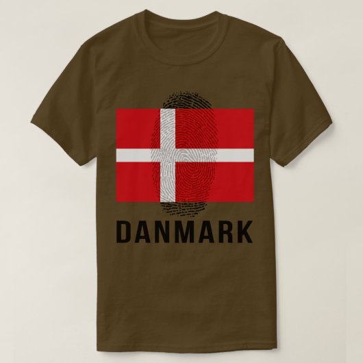 デンマーク国旗DNA Tシャツ (デザイン正面)